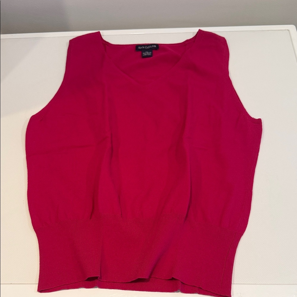 Ann Taylor Bold Red Top